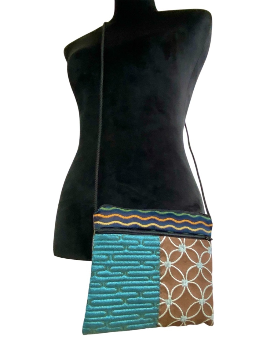 NEW Handmade Multicolor Crossbody Bag by Textile Artist Nita Forde